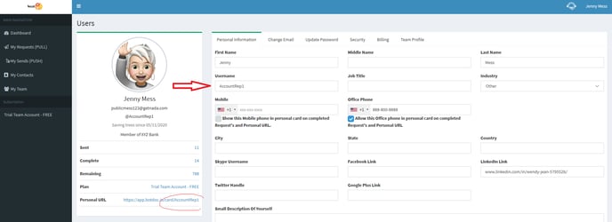 Change Personal URL handle (1)
