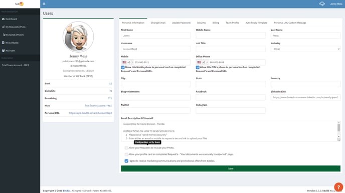 Change Phone Numbers on VBC (2)