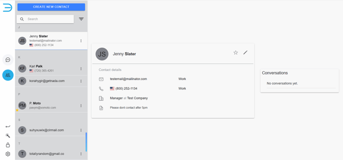 Creating Contacts in P2 Conversations (5)