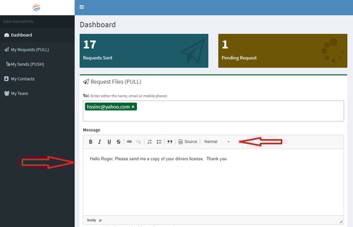 How to add and customize a message to a recipient (1)