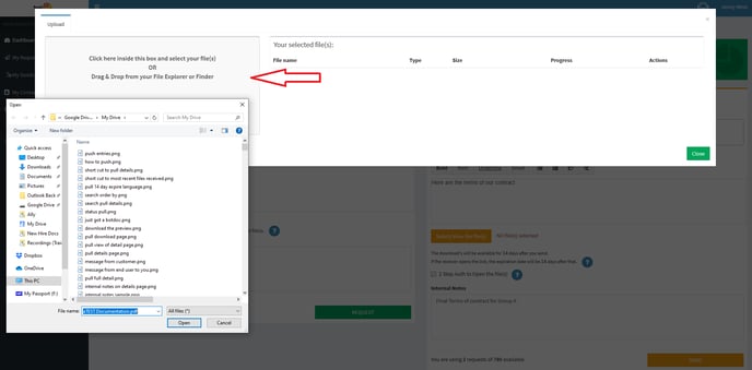 How to select files in a PUSH request (2)