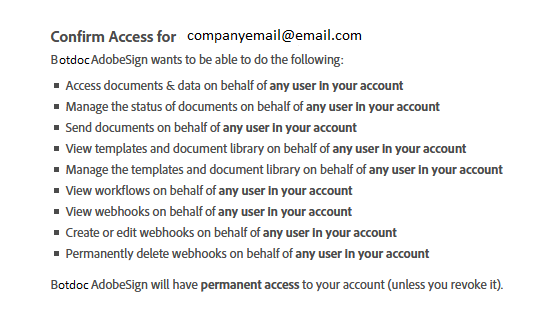How to set Adobe Sign credentials (4)