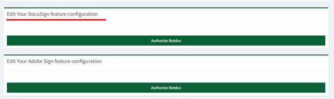 How to set DocuSign credentials in my P2 (2)