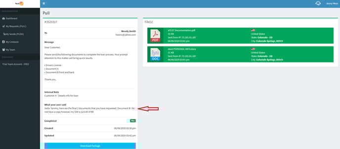 How to view a message from your recipient to you (1)