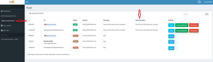 How to view internal private notes push (1)