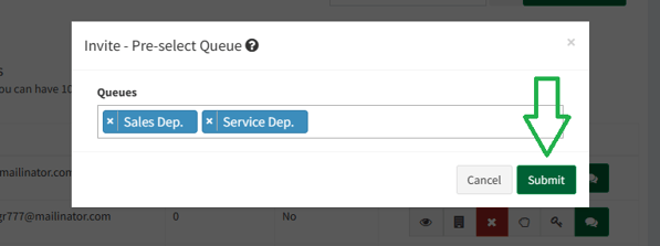 Pre-selecting Queues5
