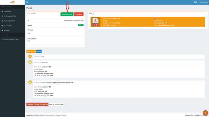 Resend Refresh (PUSH) -1
