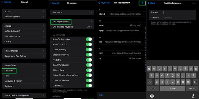 Setting Custom Text Shortcuts (1)