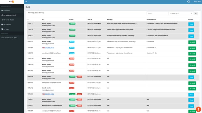 View incoming and completed PULL requests individually (1)